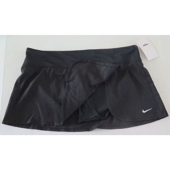 Nike NESSA391 001 Women's Sz L Black Solid Element Swim Boardskirt - Picture 4 of 8